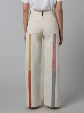 RARE Still Here Linen Walker Rainbow Jeans